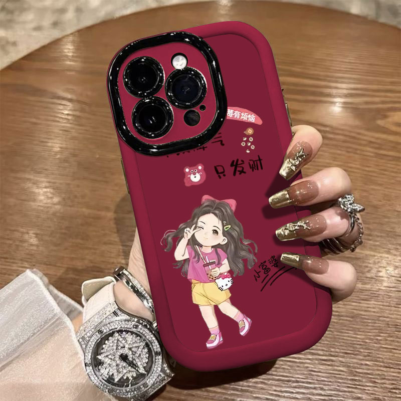 高级感发财小富婆适用苹果15promax手机壳iphone14全包13/12/11/x