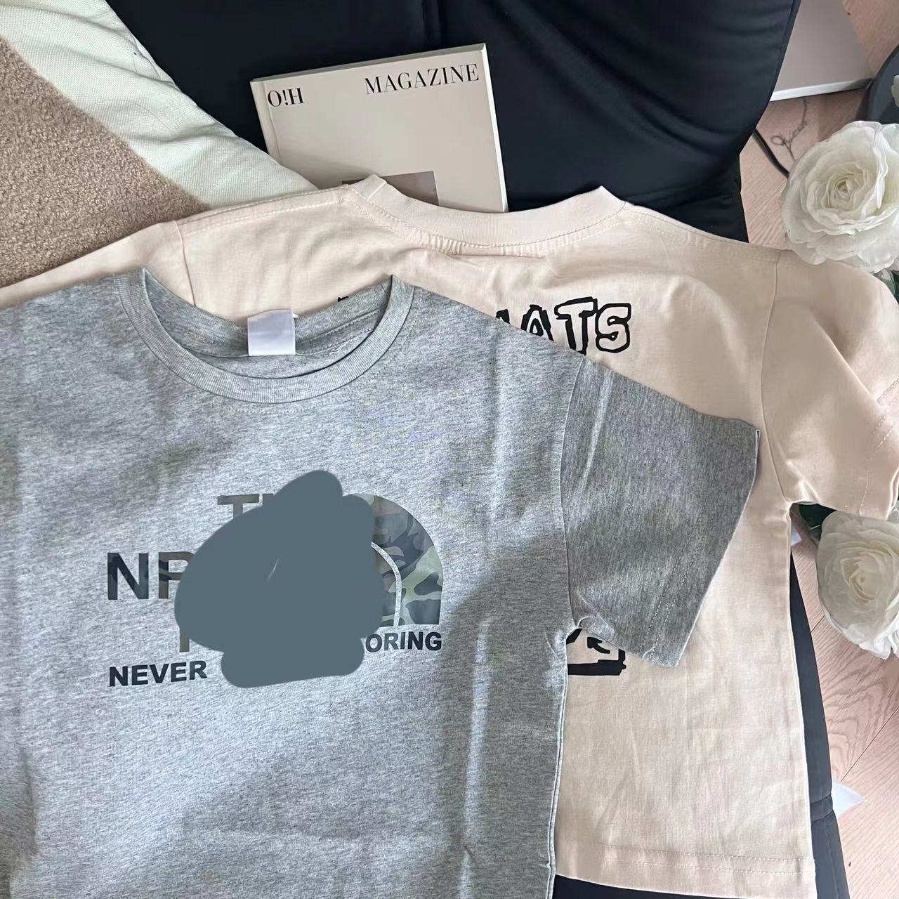 【飘尺码！！！】Y儿童时尚帅气纯棉夏款韩印花短袖童装上衣 666017