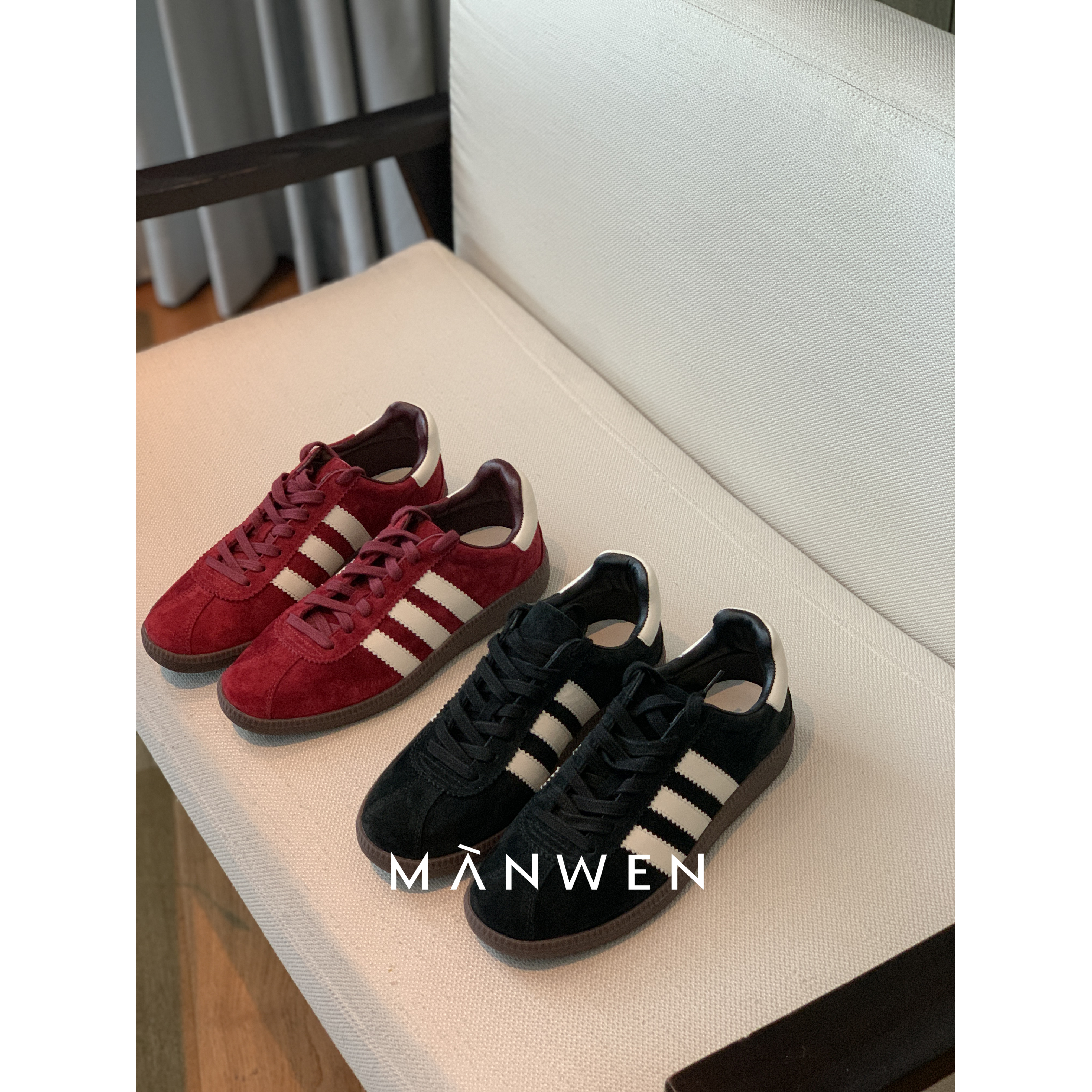 【曼文kiki】N货！舒适真皮！翻毛软底复古德训鞋  MANQ122