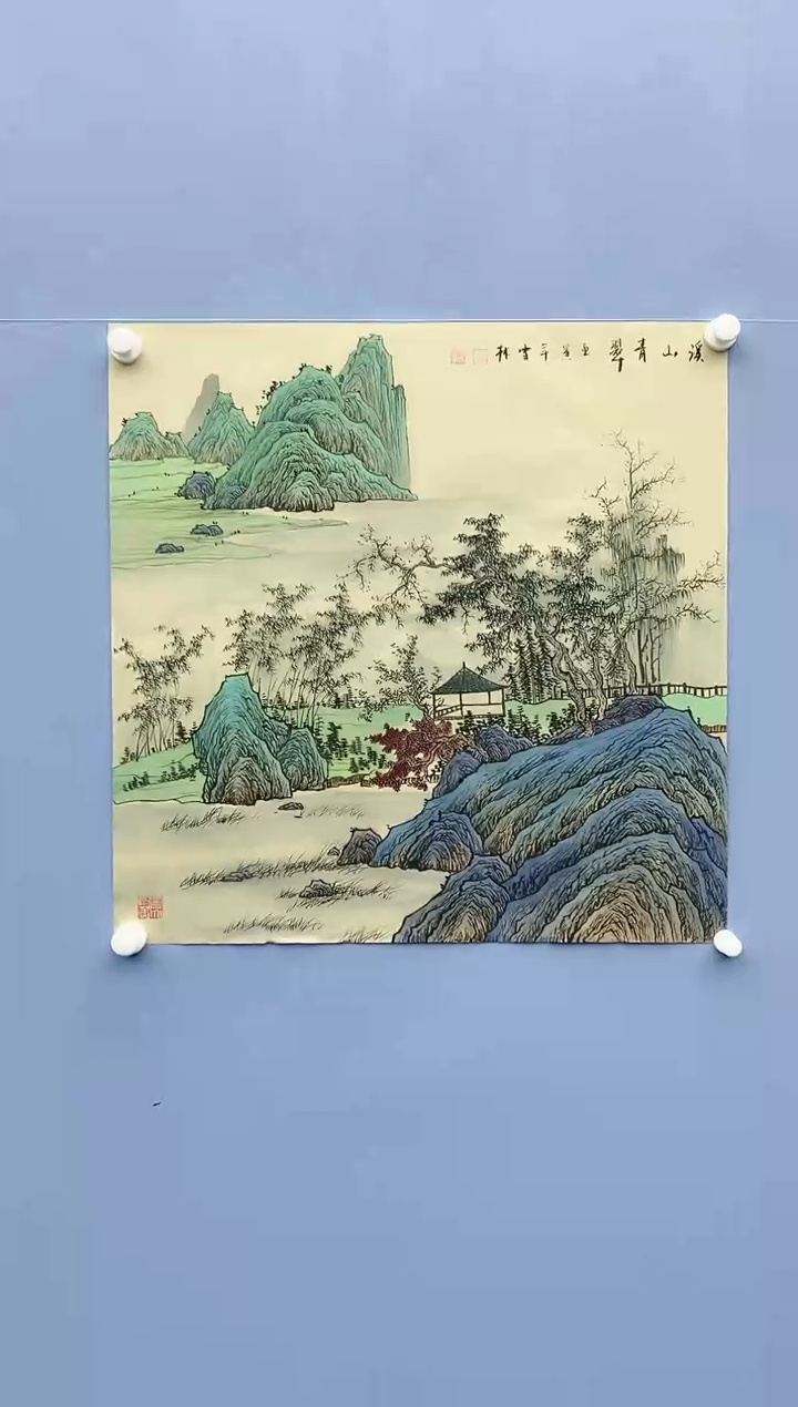 【闪购商品】绘画雪林/斗方山水/无框/X35