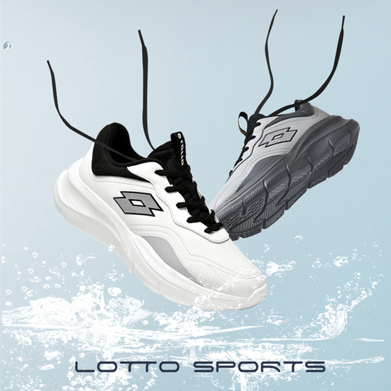 LOTTO/乐途【菱鸿】四季新款防泼水革面网面减震运动鞋男鞋