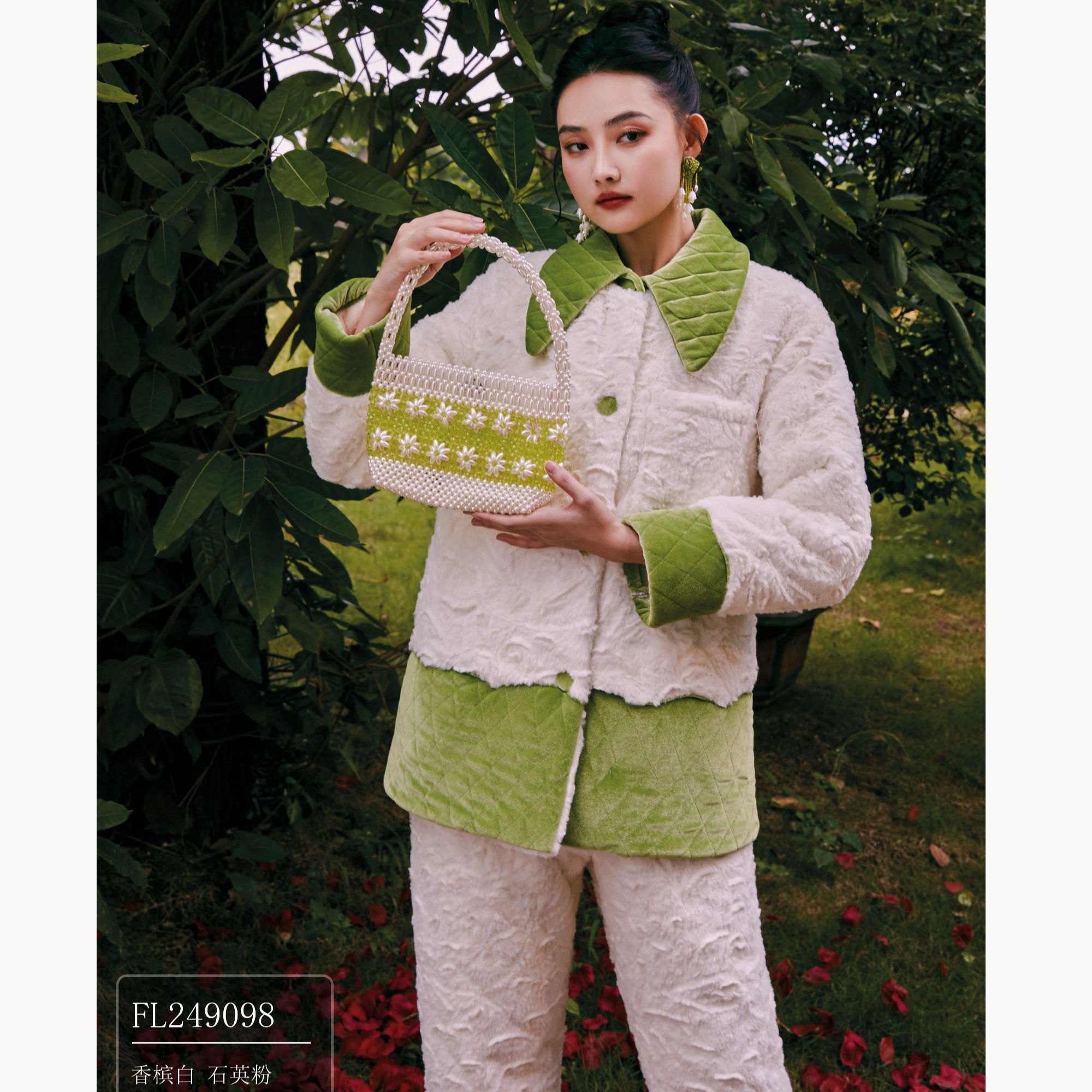 ALEX S.YU艾黎克斯原创品牌女珊瑚绒加厚法兰绒保暖家居服睡衣