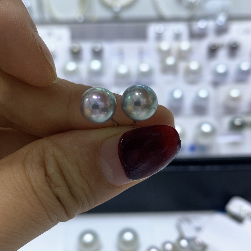 【闪购商品】海水珍珠耳饰18K金镶嵌