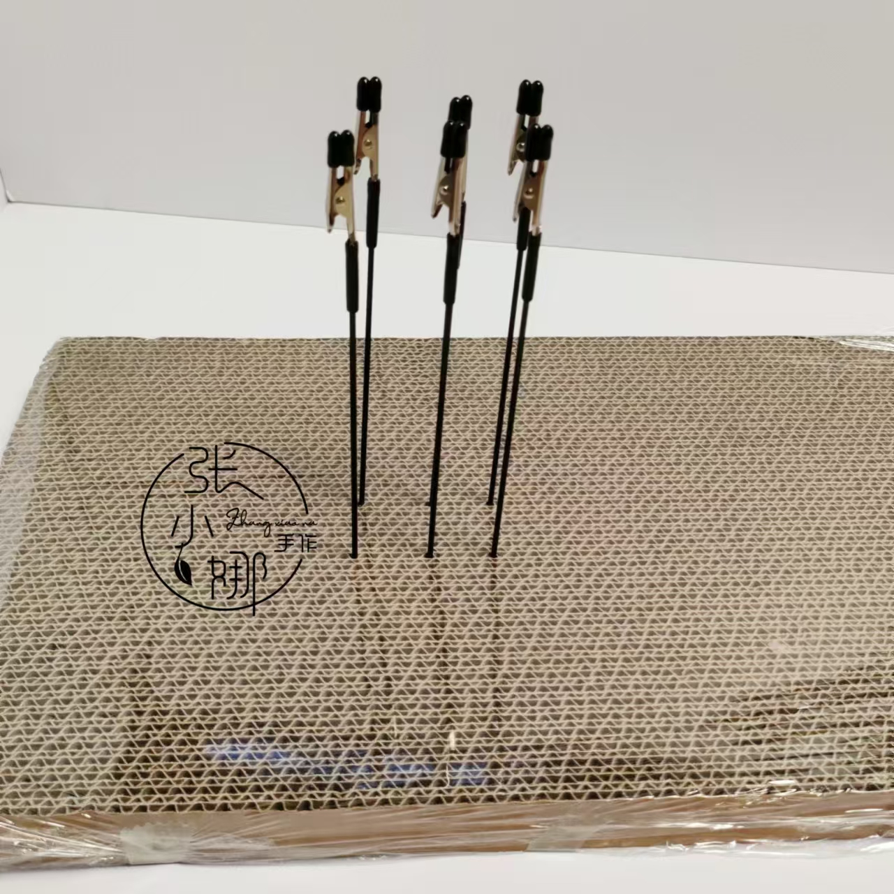 钩织花定位板微钩染色模型晾干底座鳄鱼夹竹签夹固定夹上色夹工具