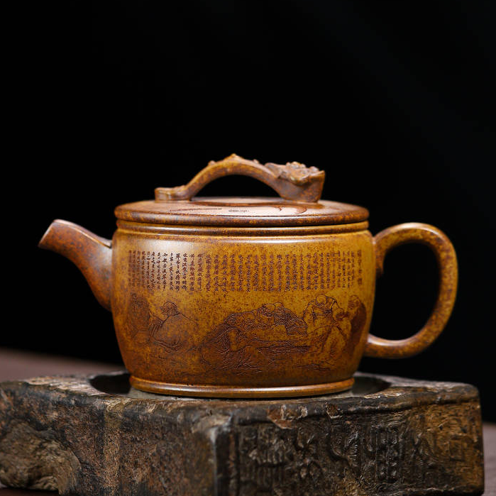 宜兴原矿龙骨金砂 十八罗汉汉瓦 约400毫升 精美 高端茶壶 不挑茶