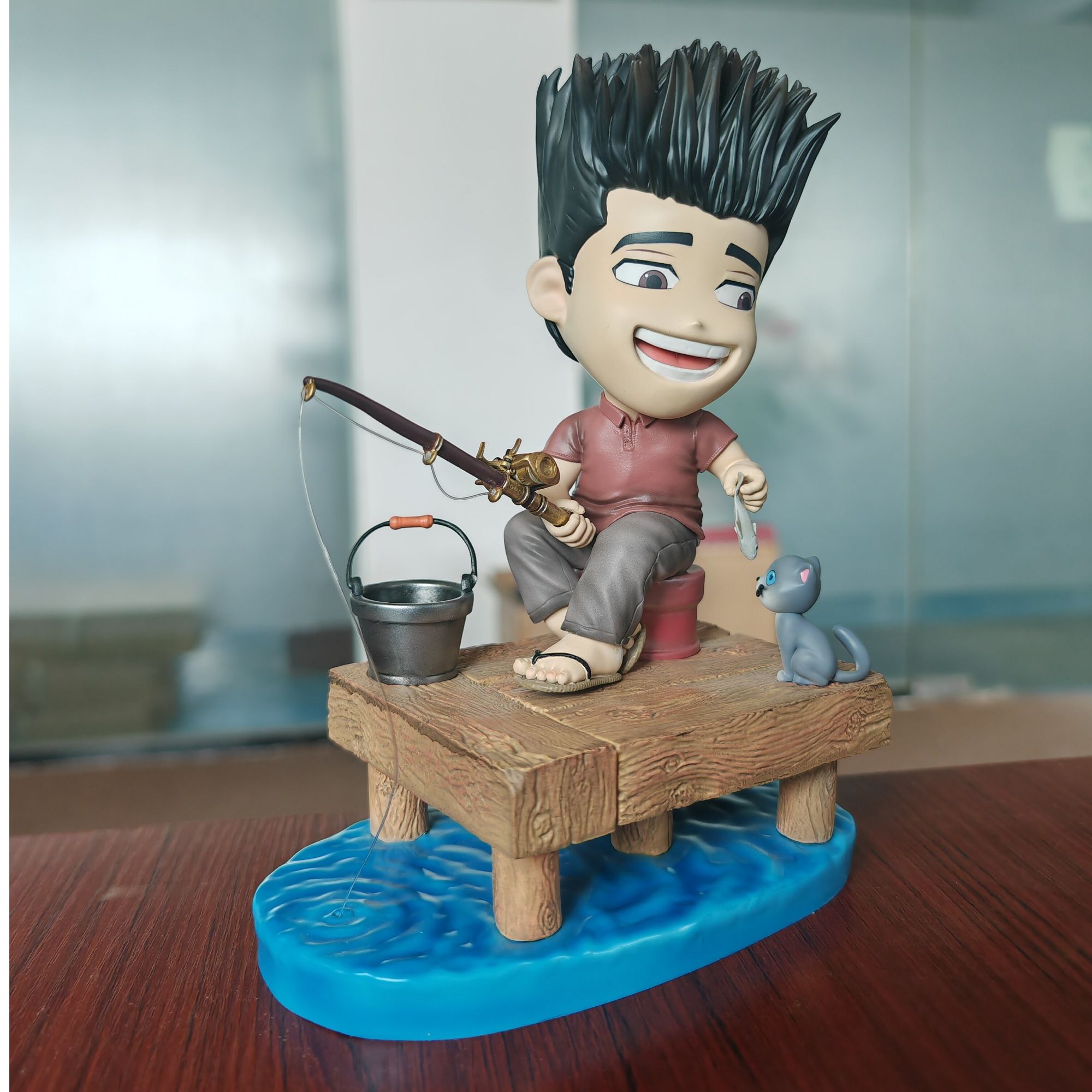 盈昇 现货 狒狒 灌篮高手 Q版钓鱼仙道彰 动漫手办 模型 雕像 gk