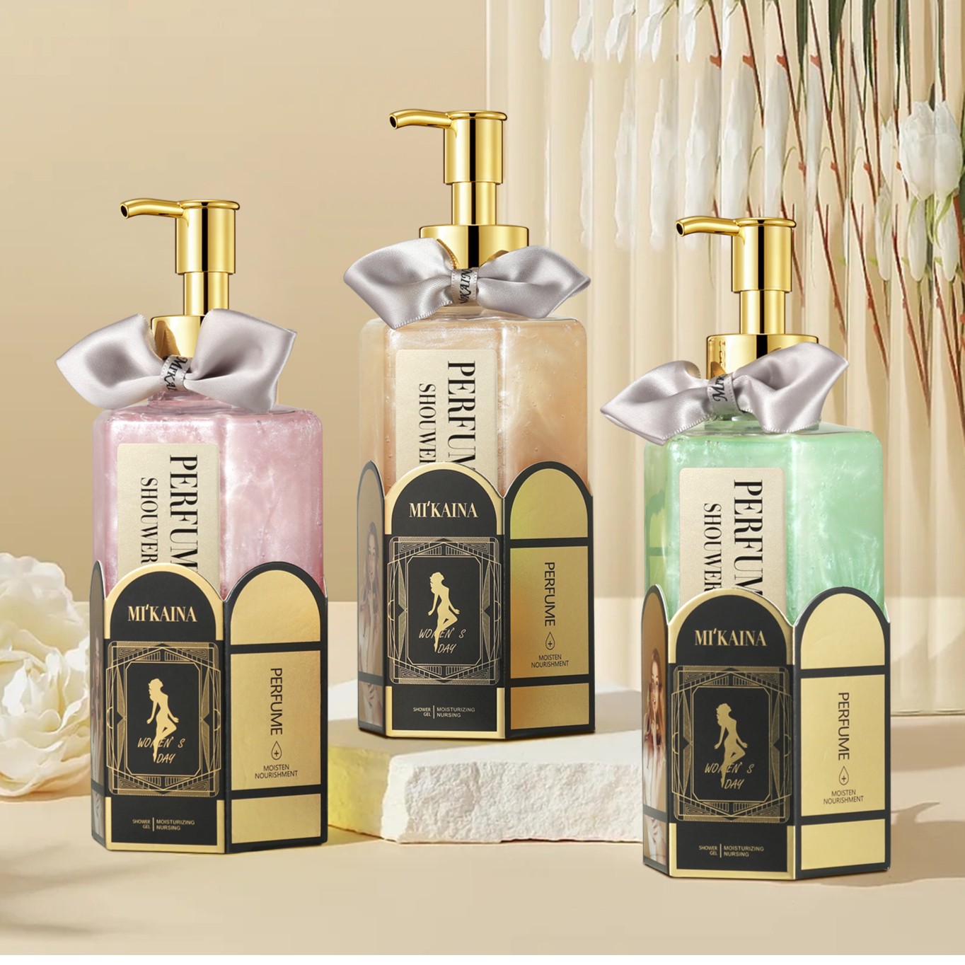 mikaina/米凯娜持久留香香水沐浴露补水保湿滋润美肌男女通用香体