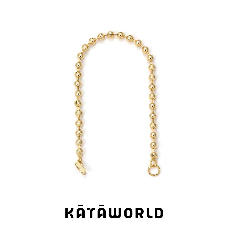 KATAWORLD 铜合金项链 【配件】金色圆珠链条时尚气质光珠简约百搭X