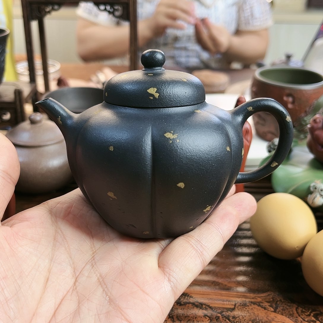 紫砂茶壶筋纹壶原矿朱泥