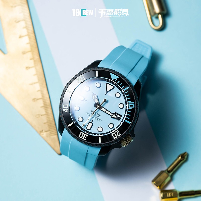 VENCREW韦恩船员 【北卡】 自动机械表男款腕表夜光300米防水手表