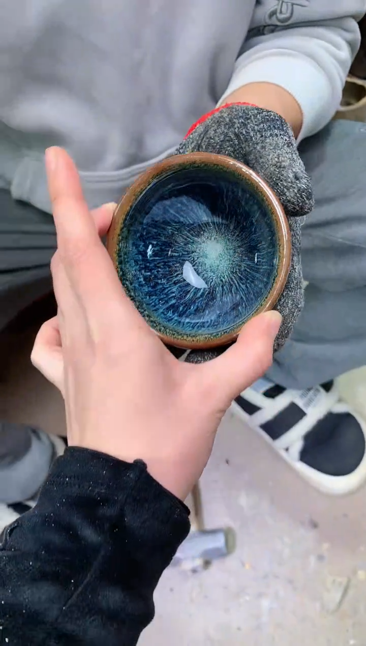 【闪购商品】瓷茶盏蓝孔雀