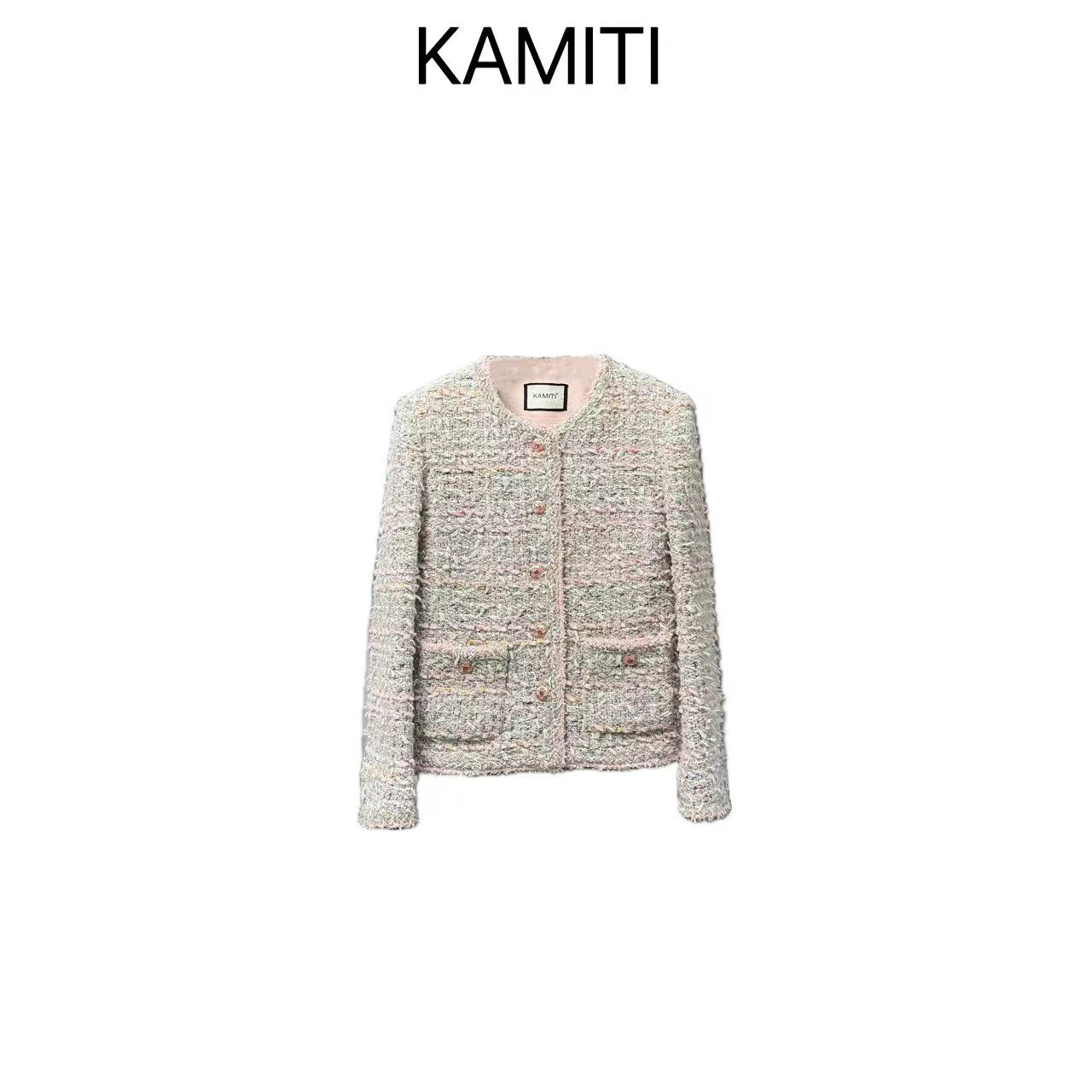 《浪琴海》轻奢定制高端蝴蝶纱粗花呢法式名媛气质圆领小香风外套