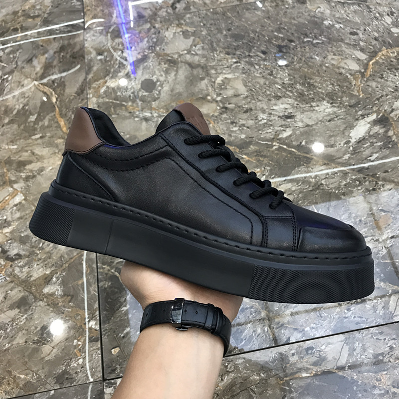 回力特价真皮板鞋男秋季新款休闲鞋厚底系带增高透气时尚男士皮鞋