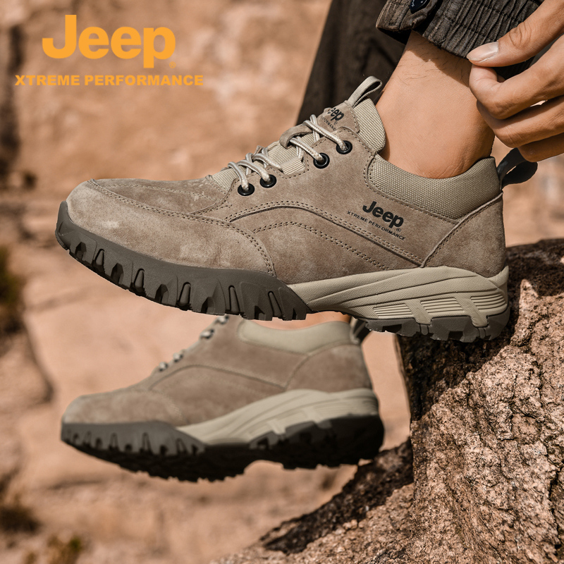 JEEP/吉普2022秋新款休闲男鞋户外徒步旅游鞋软底防滑爸爸运动鞋