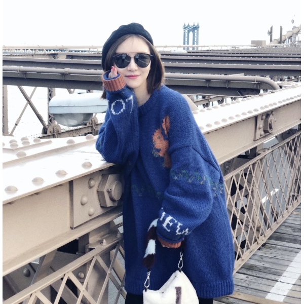 妃鱼/罗意威/混合纤维/毛衣/95新/市场价8900/白0716