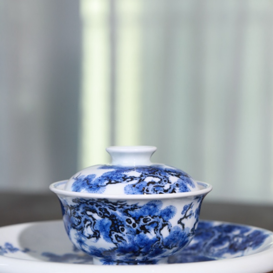 和然窑松竹梅盖碗