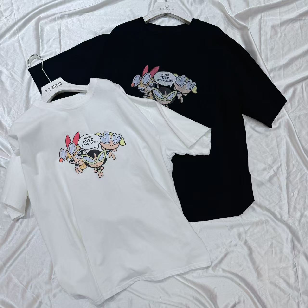 V·V·Studio【飞天三姐妹】磨毛大版短T