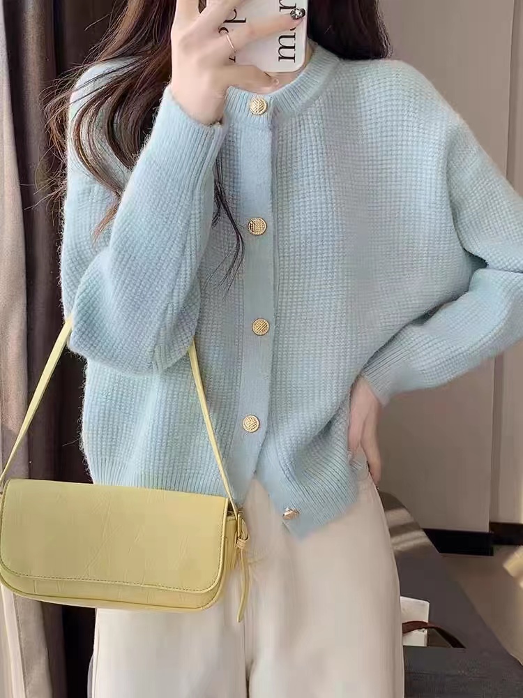 秋冬季针织糖果色系秋冬毛衣，有线头【319-380】