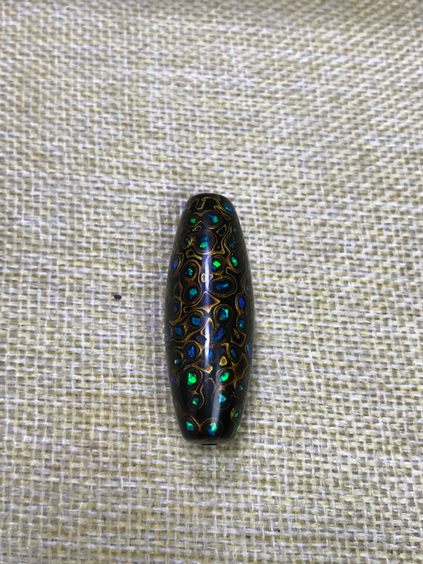 （直播间选款）非遗大漆工艺欧珀大长桶珠图片仅供参考