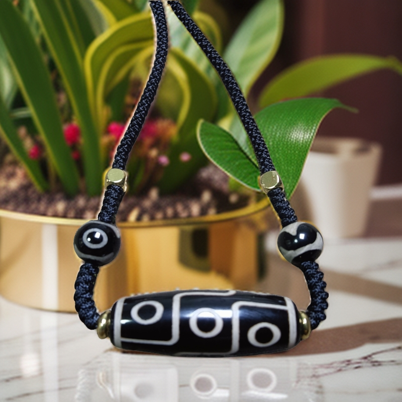 40mm黑白折线九眼锁骨链精品颈饰