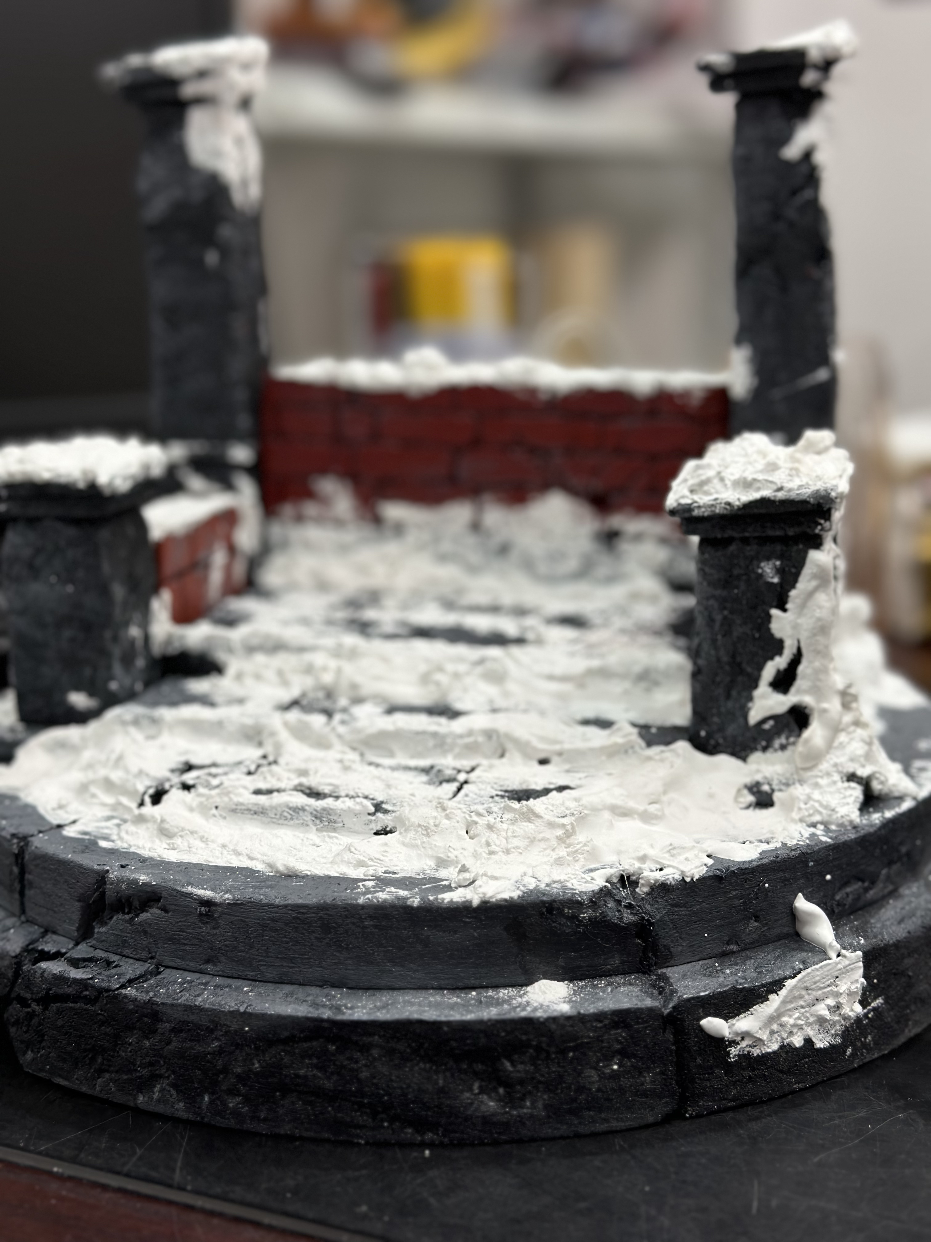 圣斗士仙宫雪景场景地台（大约直径30CM，不包含图中圣斗士）