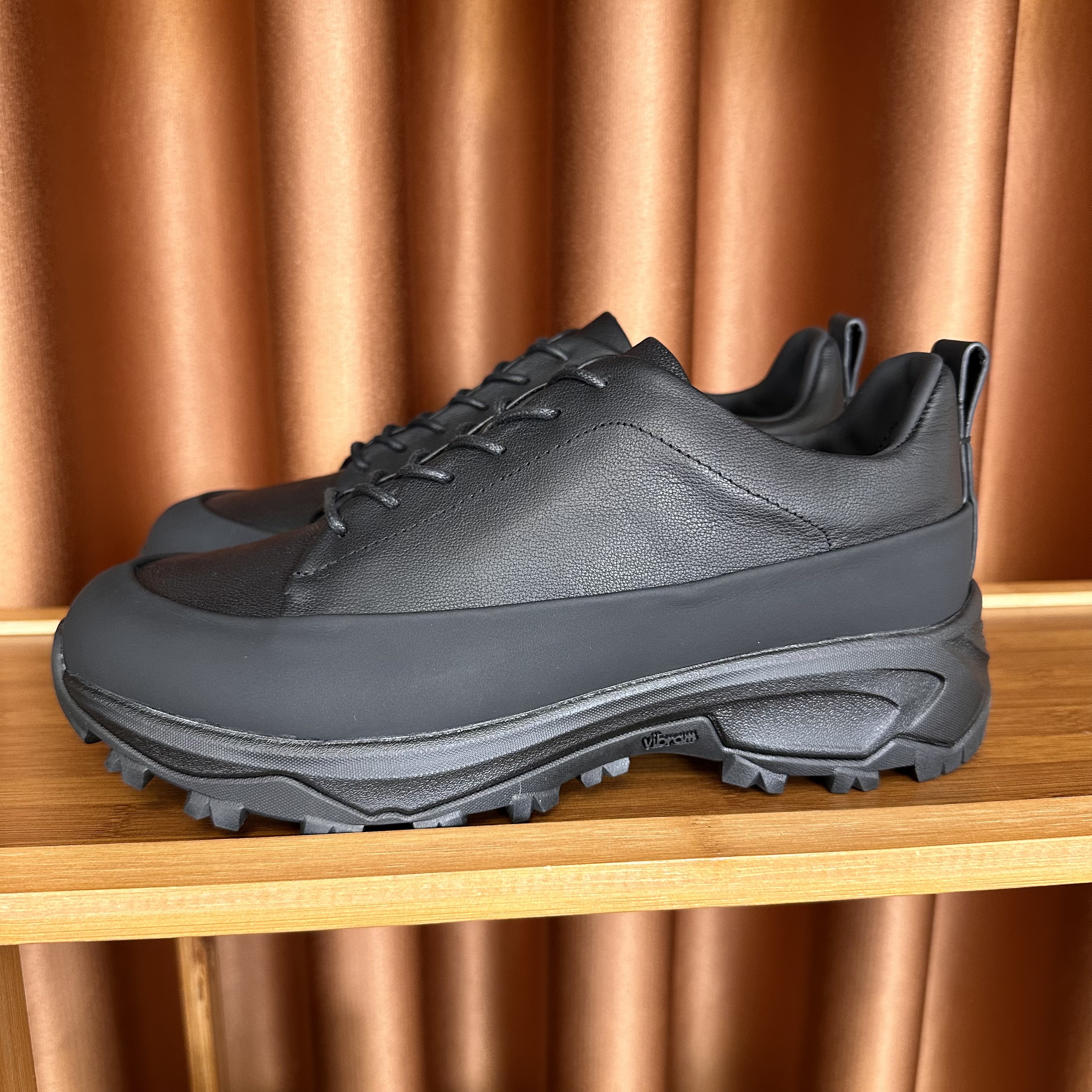 杰力亚男士百搭商务休闲户外系带运动防滑耐寒徒步登山牛皮鞋