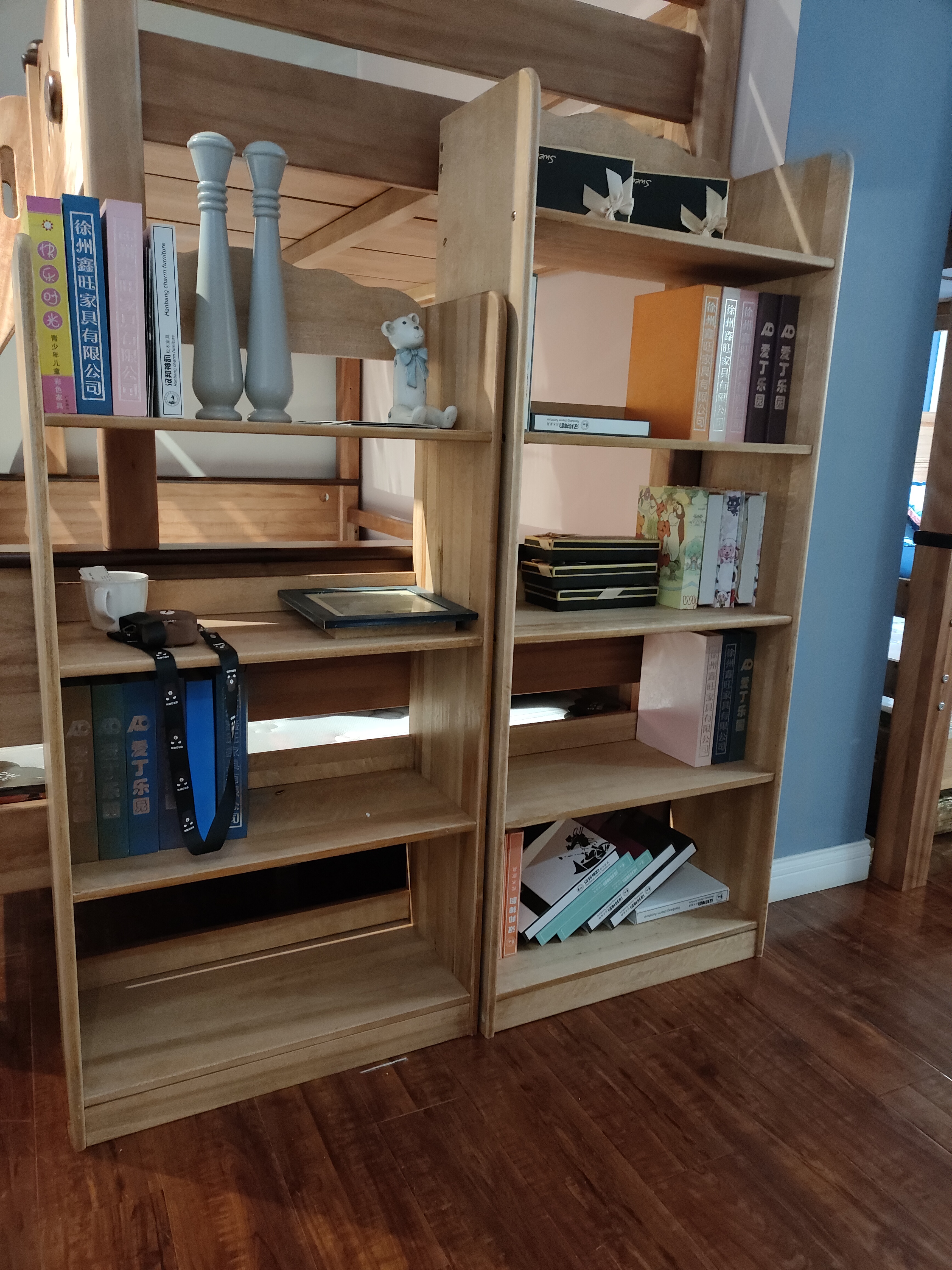 置物架书架木家具展示柜收纳架书柜美式