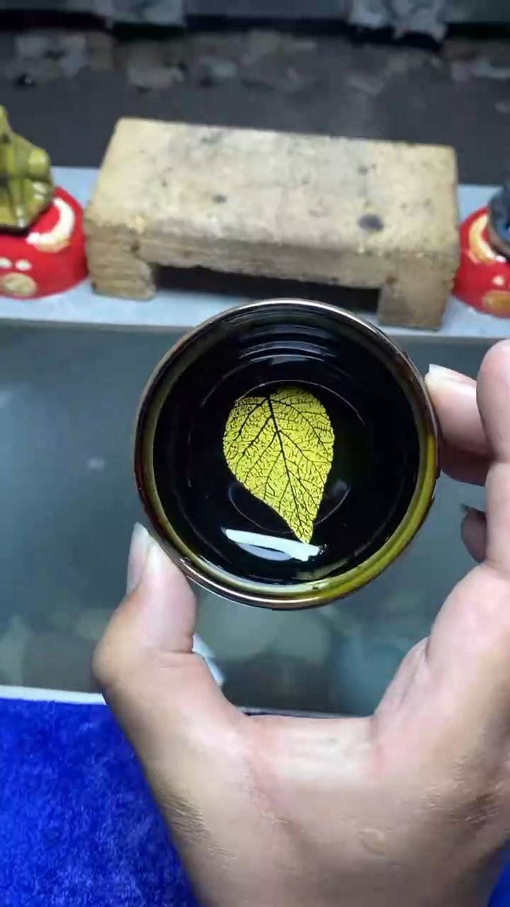 【闪购商品】瓷茶盏千里江山木叶