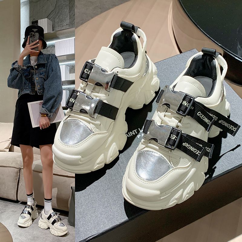 网红老爹鞋女超火新款春季爆款女鞋百搭设计感小众厚底运动鞋时尚