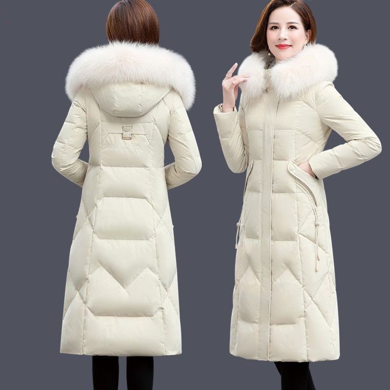 波司登品牌高端女装羽绒服新款冬季长款过膝加厚韩版修身显瘦女装