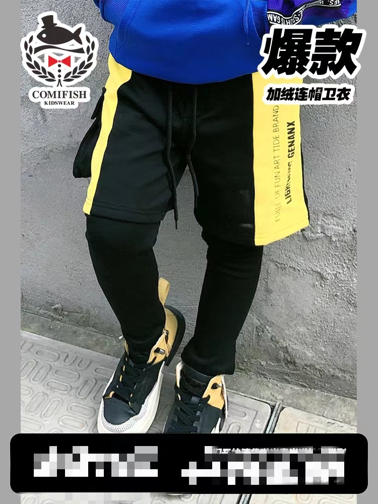 男童拼色宽松五分裤韩版休闲短裤儿童夏季新款