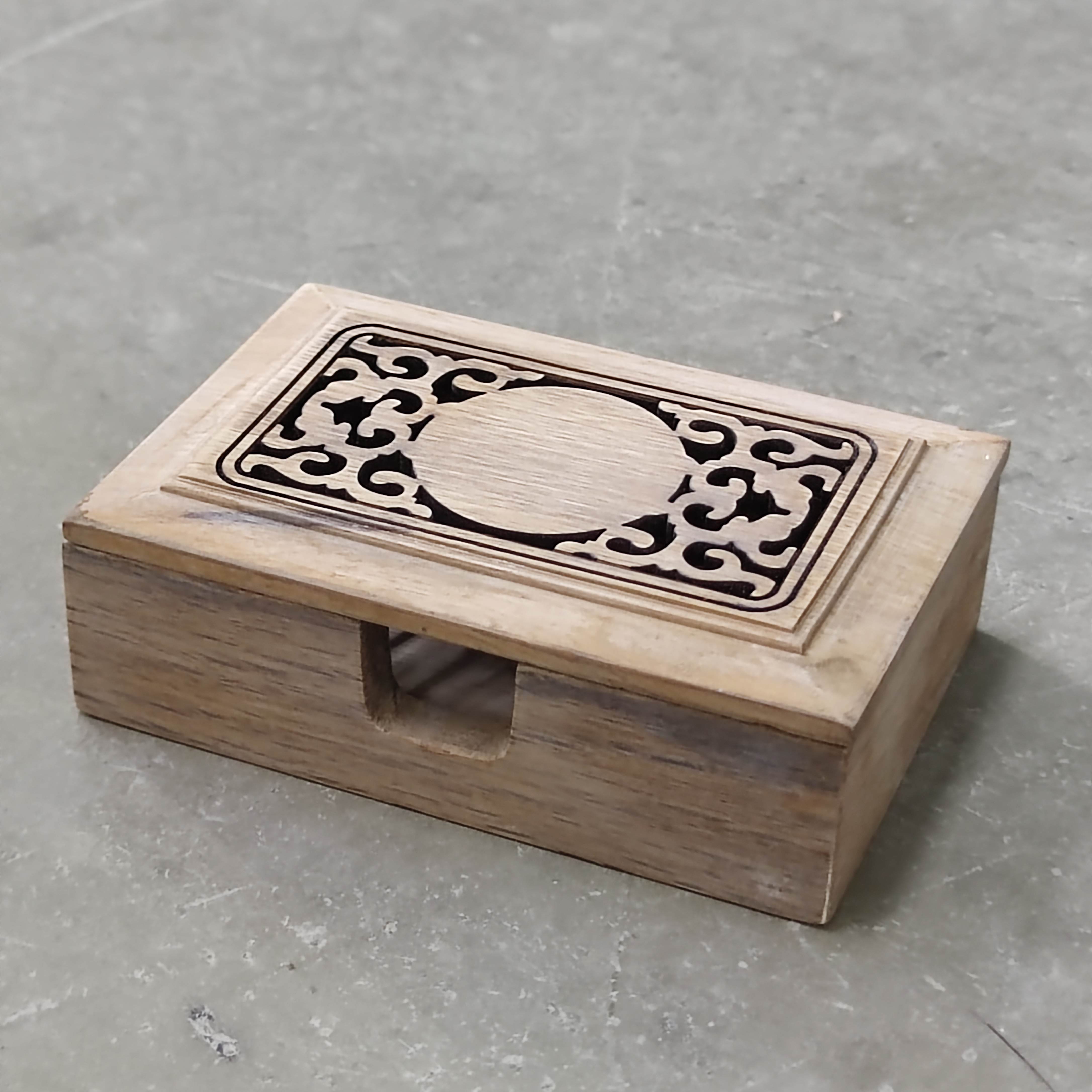 048 木制镂空名片盒饰品盒