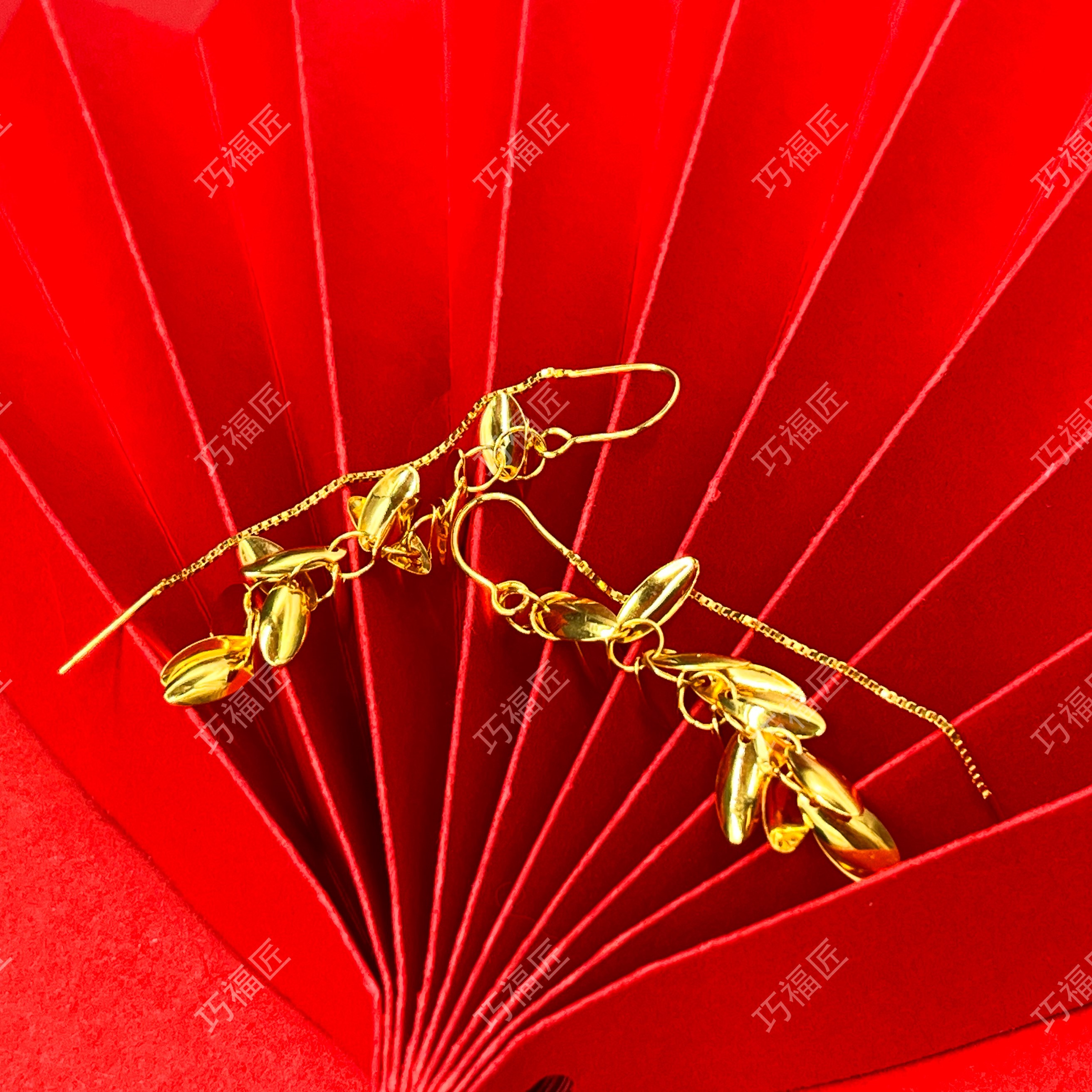 足银耳饰 麦穗耳线 气质百搭精美简约仙女轻奢国风