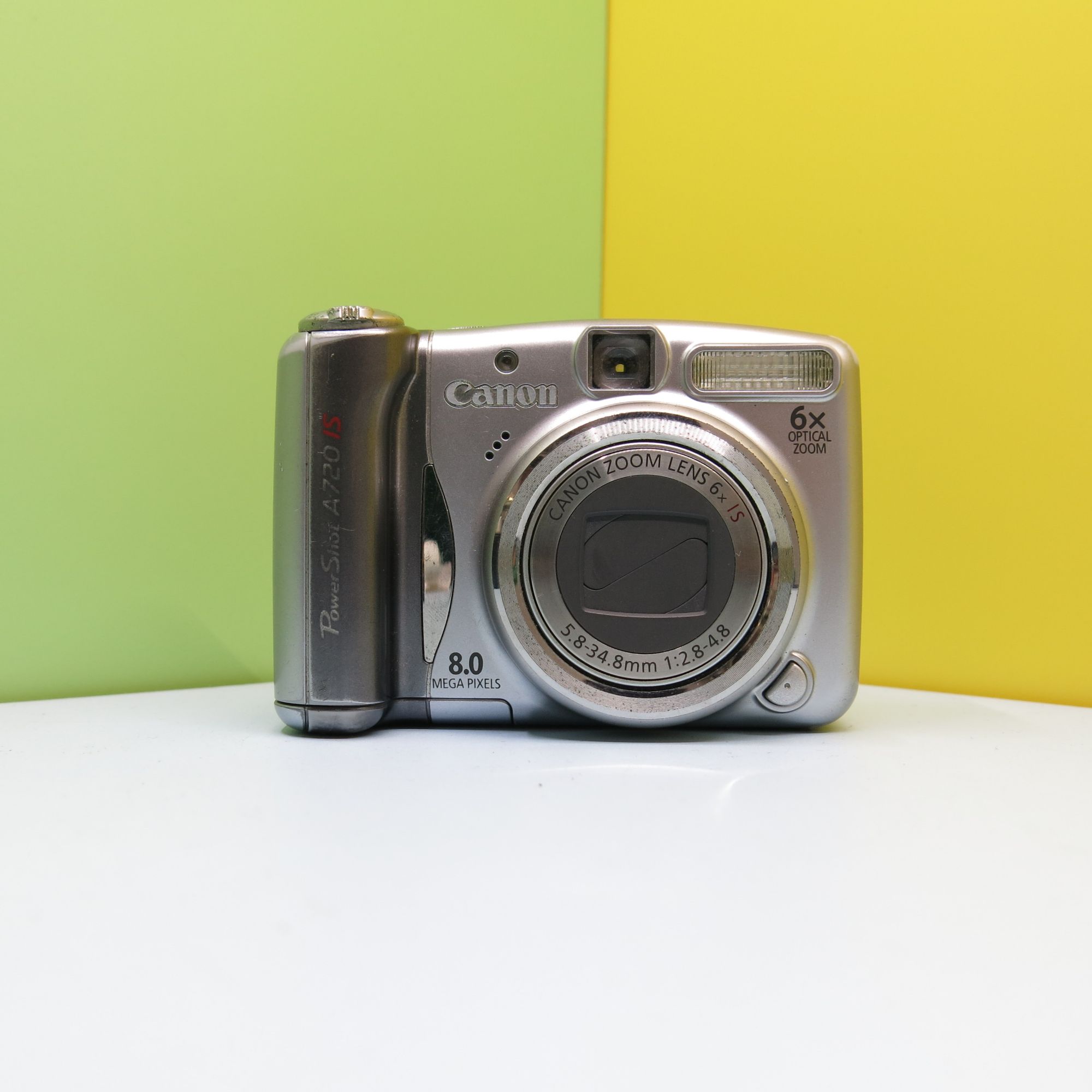 9新 Canon/佳能 A720 IS复古面包机CCD迷你数码相机800万像素