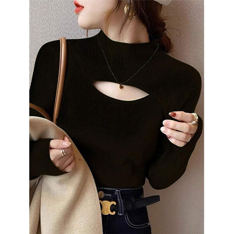 半高领打底衫女款秋冬配风衣内搭洋气百搭高级感法式新款毛衣上衣