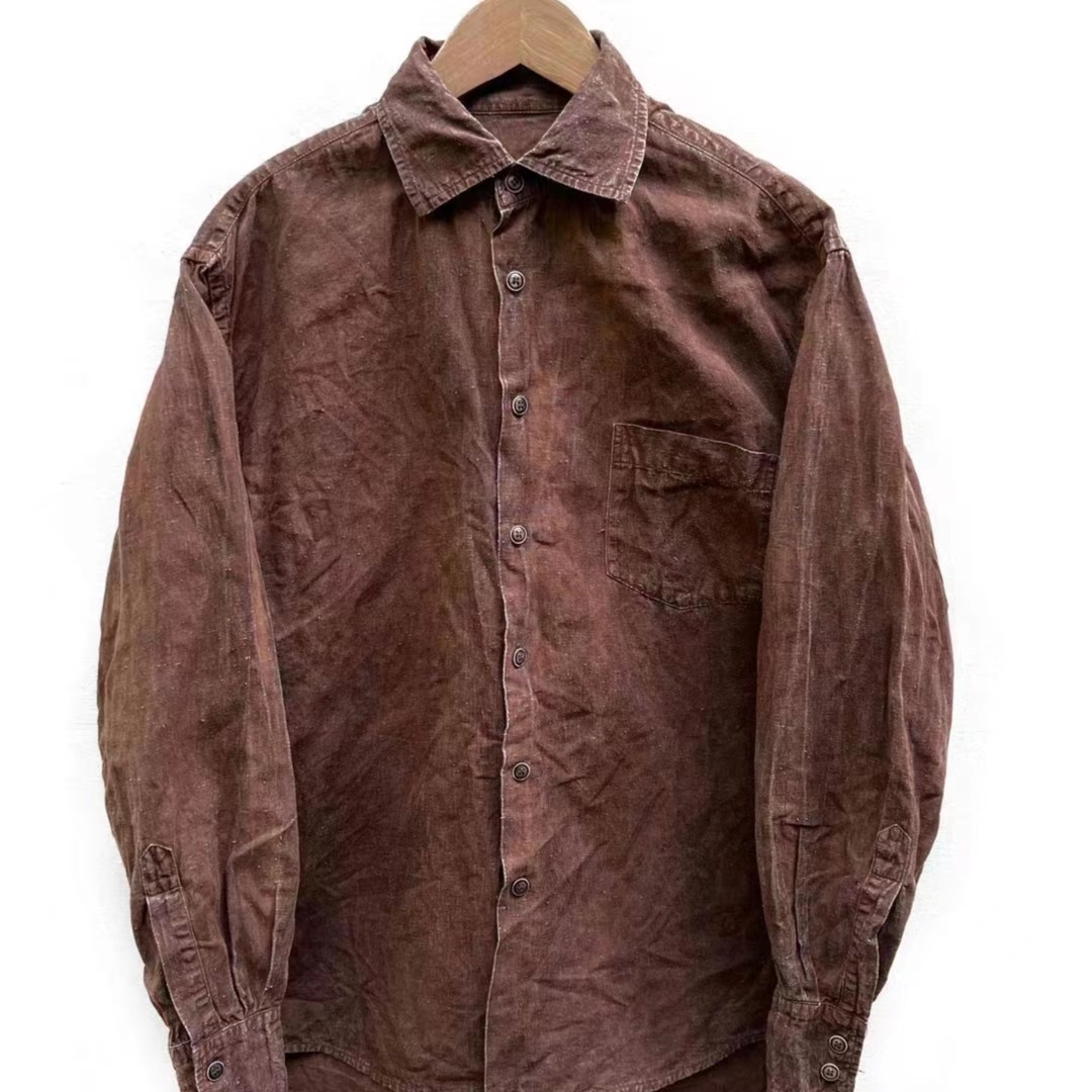 左岸迷香 / 原创设计 / 柿漆 / 植物染衬衫 / 纯棉 / FW9015