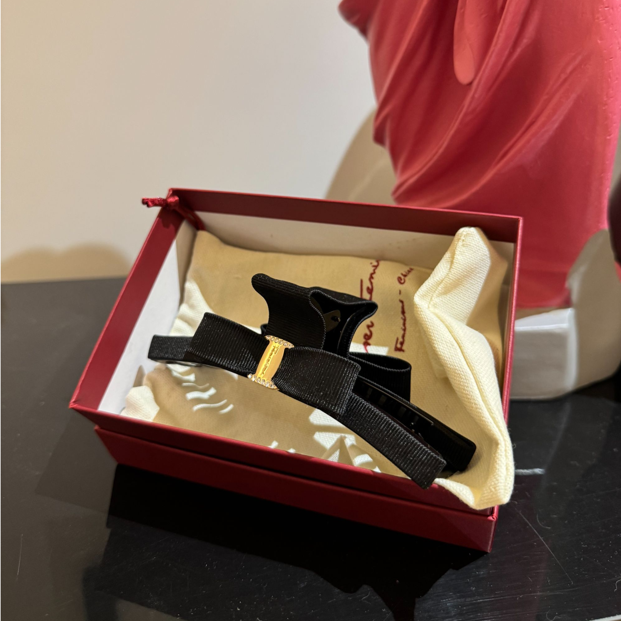 【大老板专属】【礼盒装】蝴蝶结抓夹发饰甜美少女刘海夹黑色头饰A