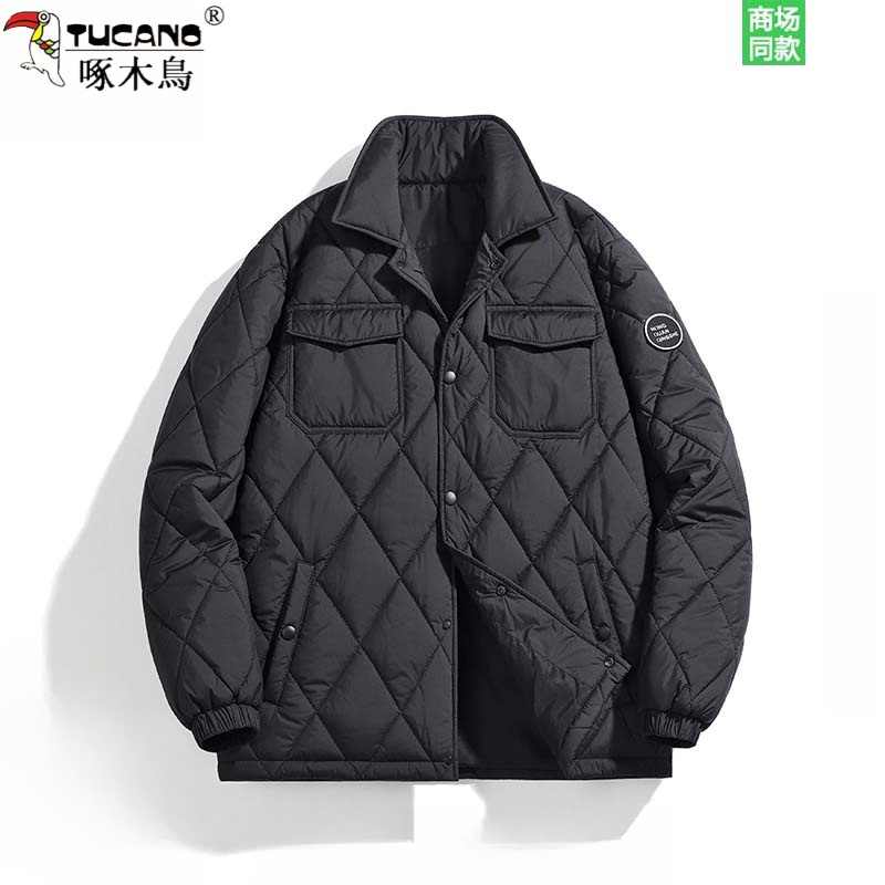 TUCANO/啄木鸟潮牌美式棉衣男士冬加厚保暖宽松夹克加棉百搭外套