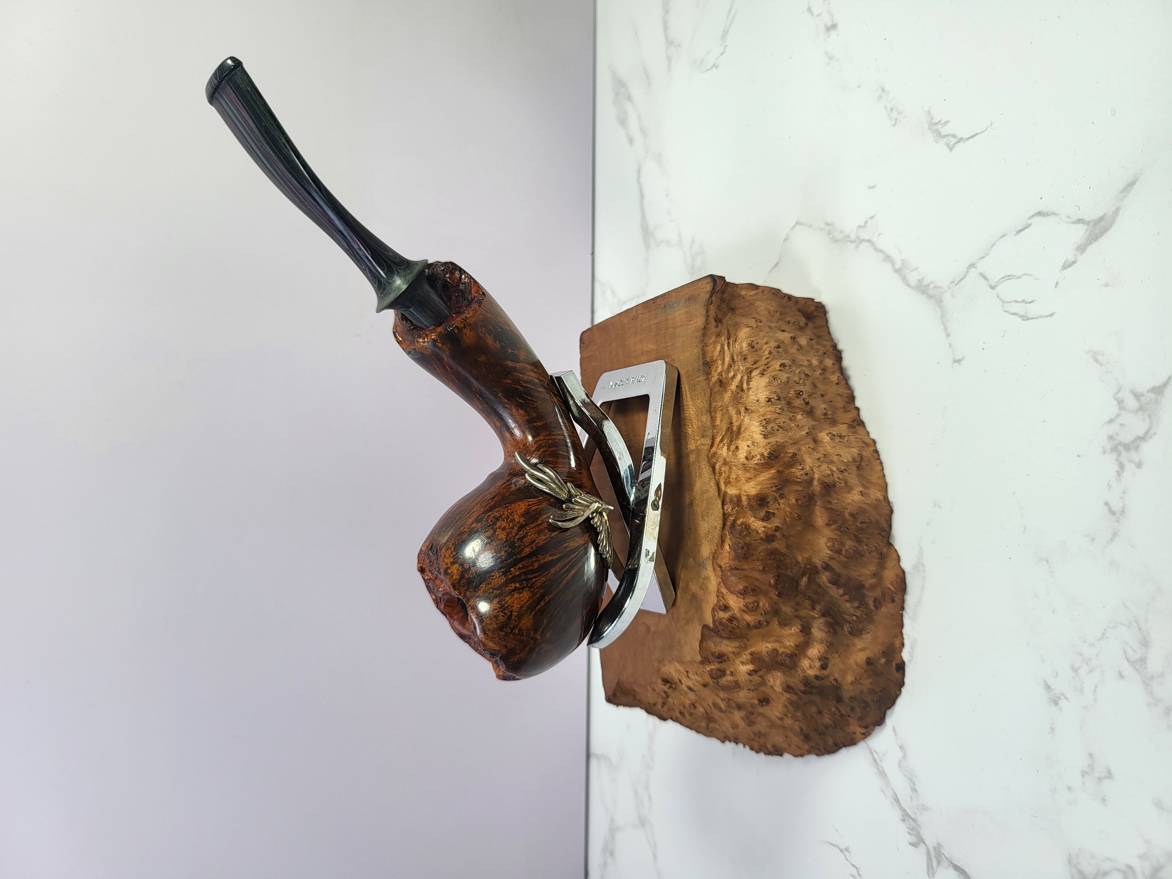 【自由式大苹果】双瘤皮镶嵌银饰大苹果军插3mm烟道