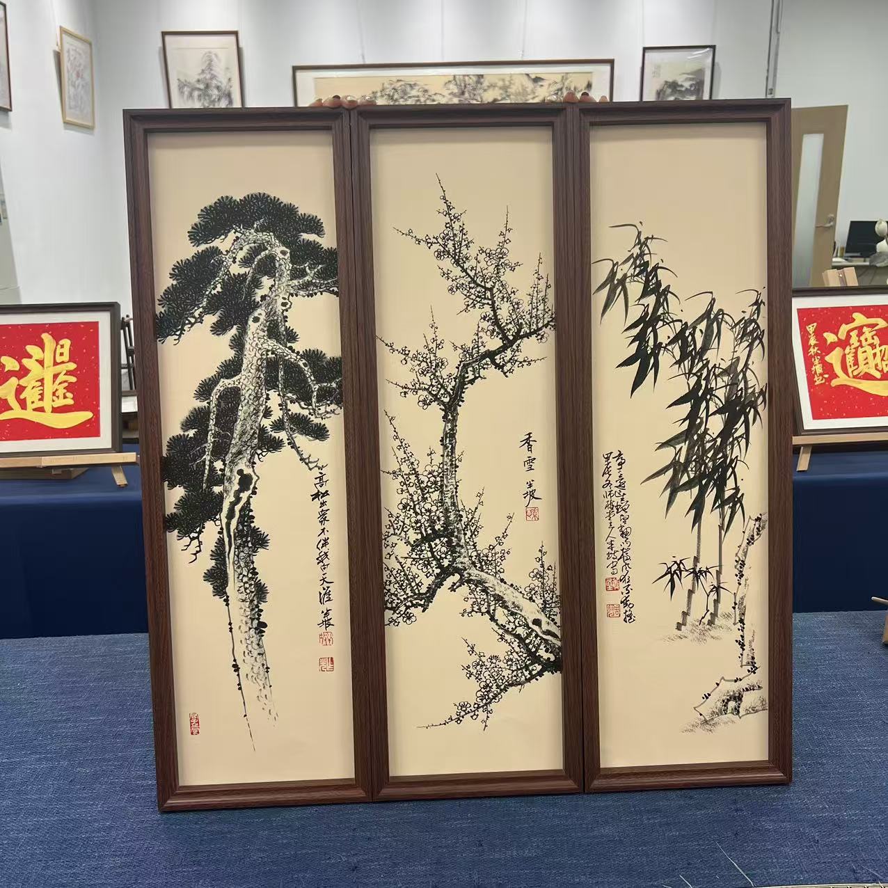 23*73竖幅/新岁寒三友周作光