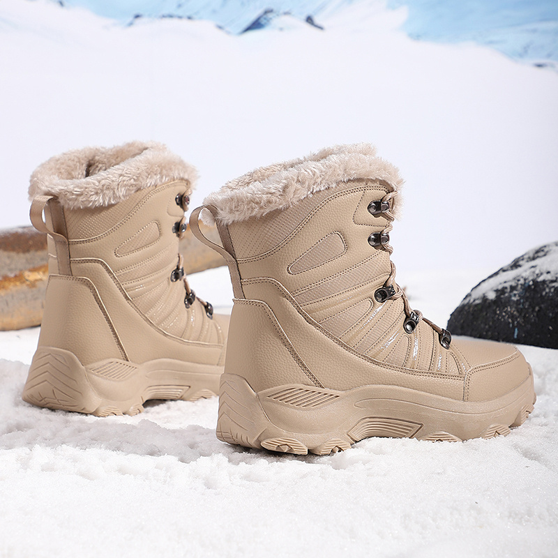 冬季男鞋批发雪地靴加绒保暖棉靴大码男士靴子时装靴