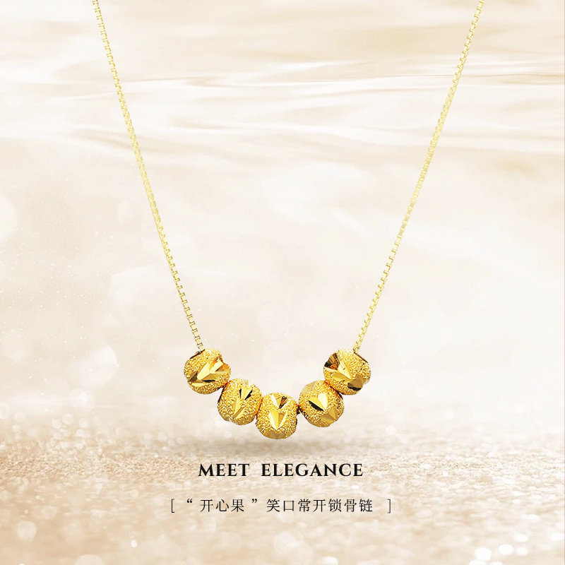 合金项链 五福临门项链骨项链