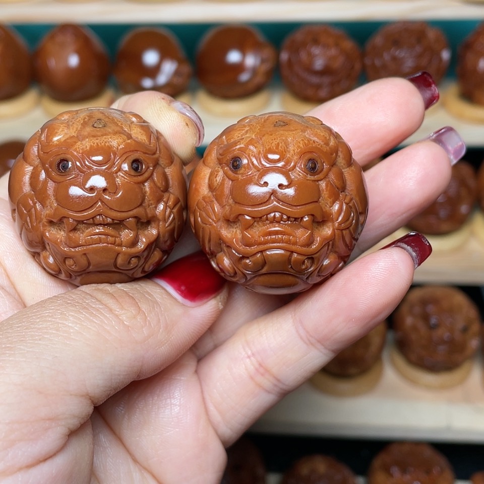 【闪购商品】貔貅一对核雕唐*