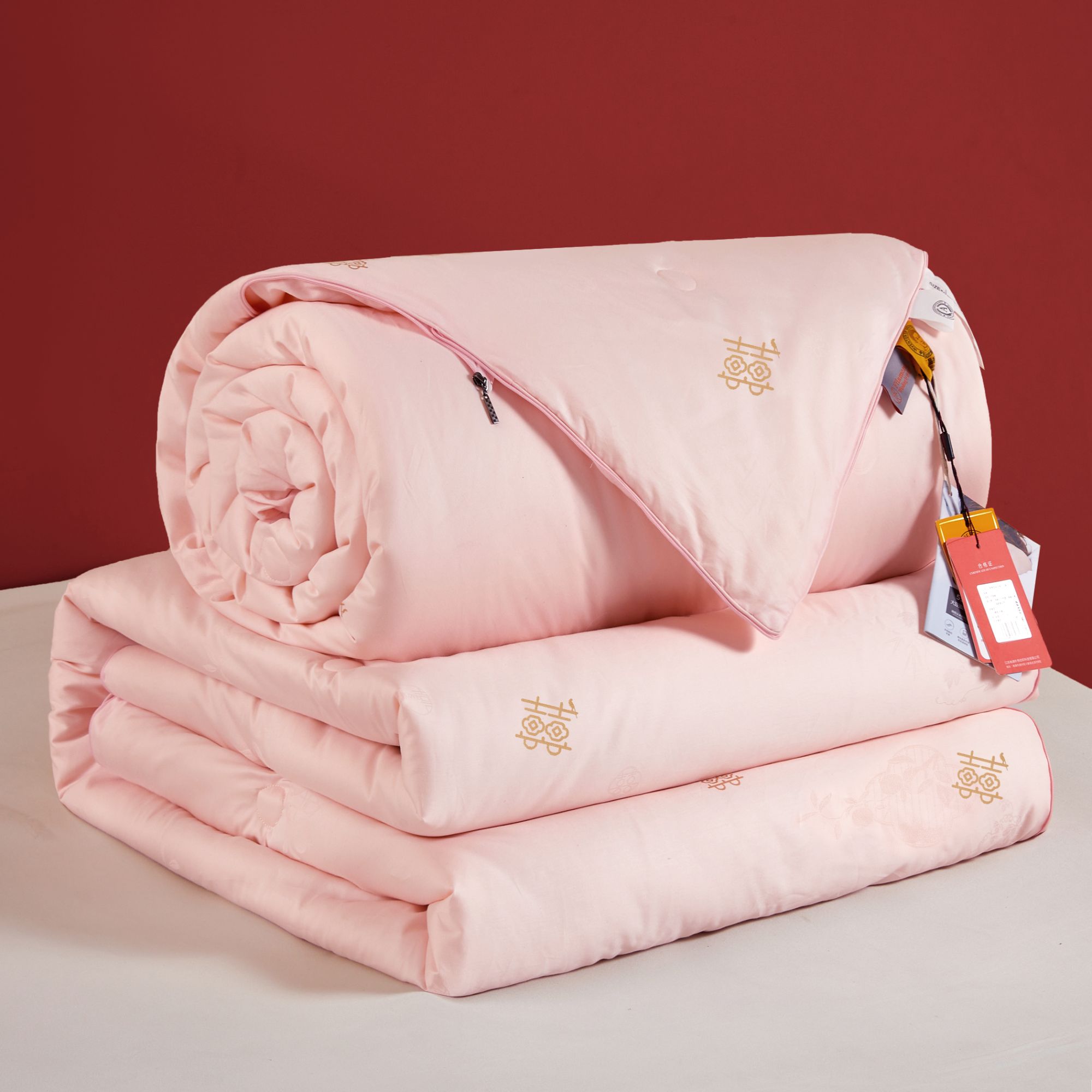 A类母婴级全棉55%李官奇大豆纤维被婚庆喜被纯棉春秋被冬被子母被