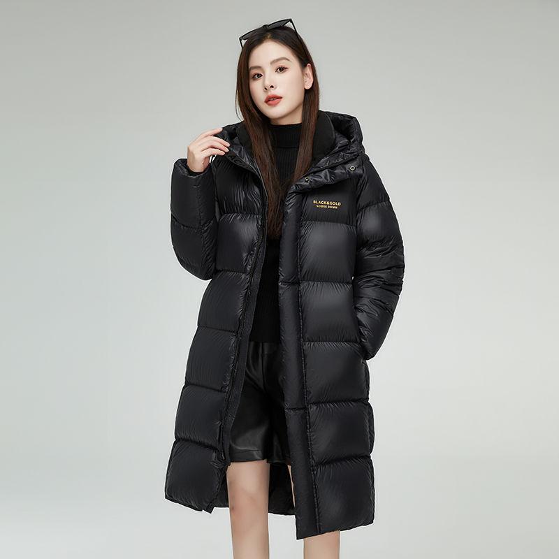 波司登品牌衣白鸭绒情侣款冬季长款防水过膝宽松连帽羽绒服保暖爆