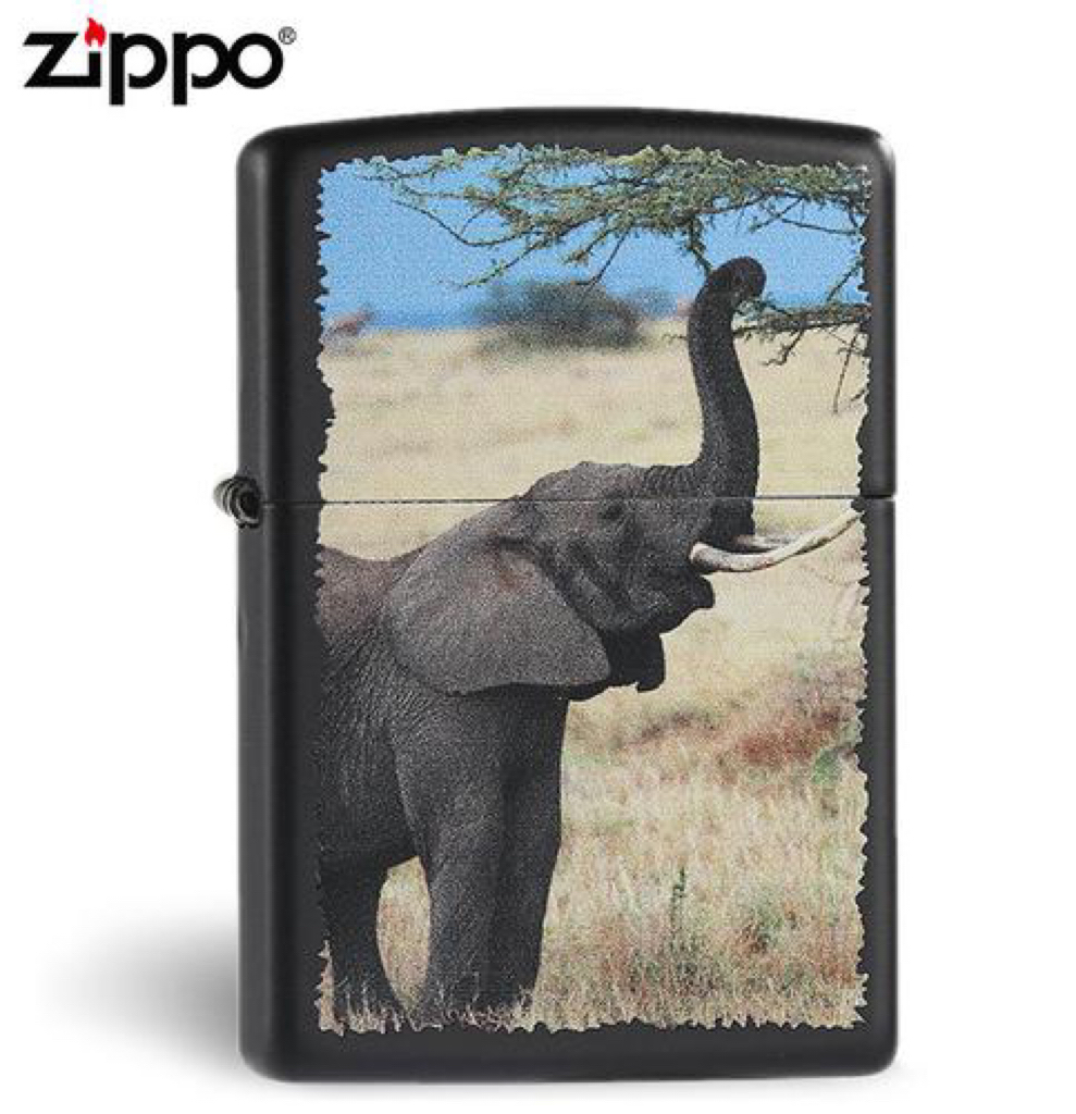 zippo打火机美国 28666 大象行天下 美版原版  MBJ1