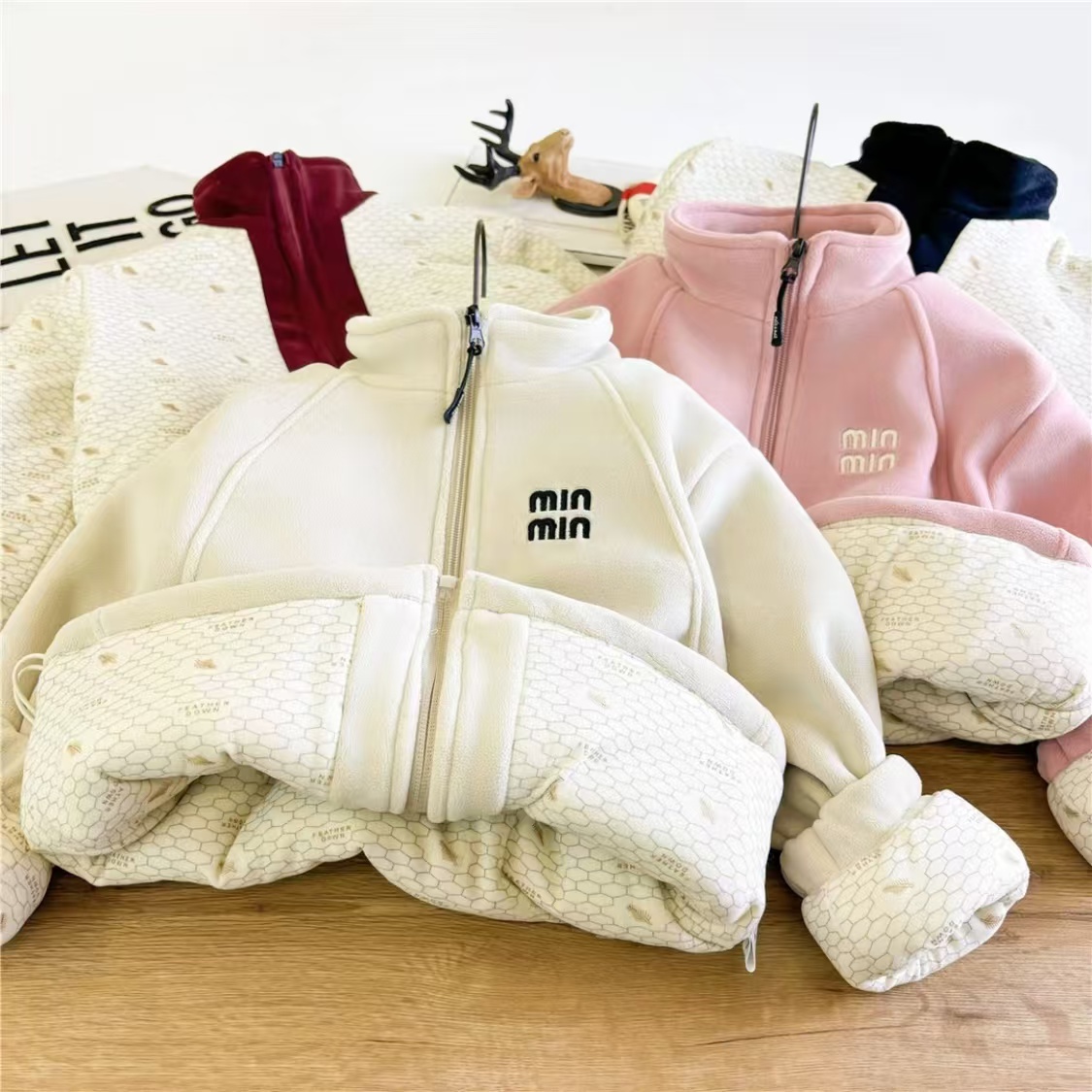 【四合一加厚棉袄】女童校服神器外套2025新款女童休闲保暖绒衫冬装