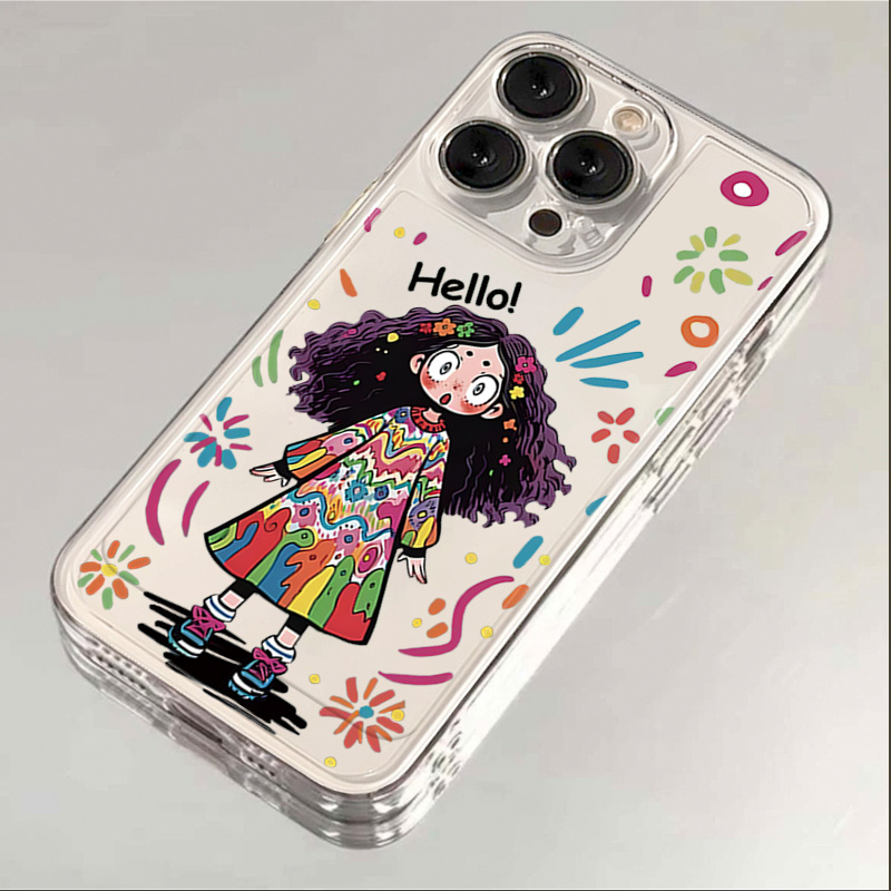 长发女孩适用苹果vivo华为oppo小米iPhone15plus14pro13max手机壳