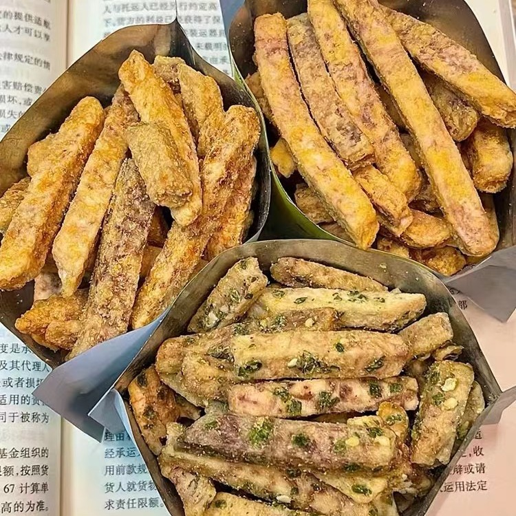 荔浦芋头条酥脆好吃新鲜油炸追剧零食蟹黄海苔香葱香盐味酥香健康