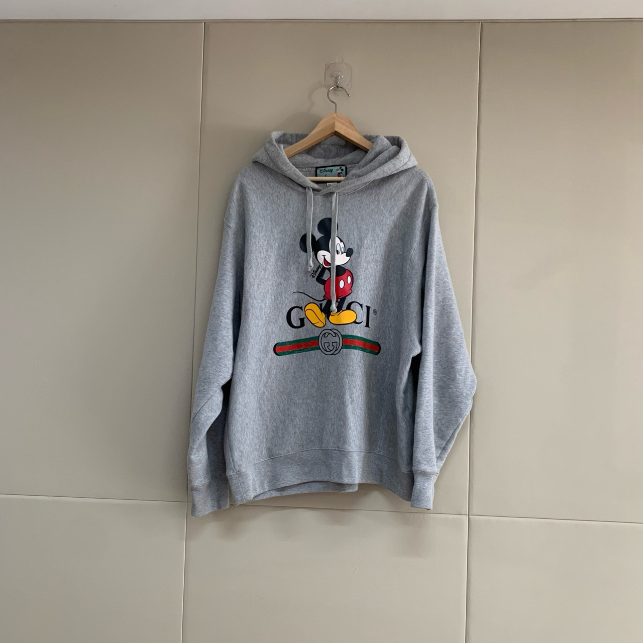 Gucci Disney联名款米奇腰带印花帽衫/m码/98新/14891
